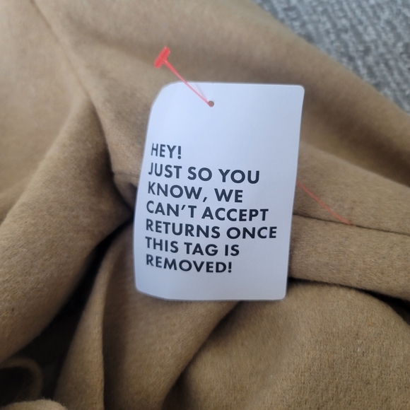 NWT Topshop Button Front Belted Longline Trench Coat Size XSmall (0-2) In Camel - Picture 16 of 16